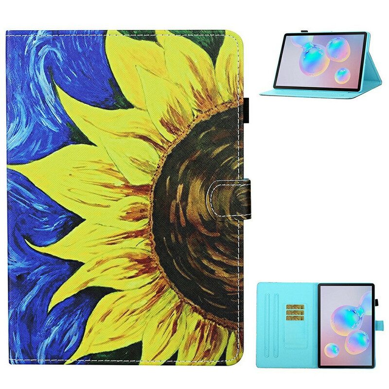 Custodia in pelle Samsung Galaxy Tab S8 / Tab S7 Girasole Dipinto