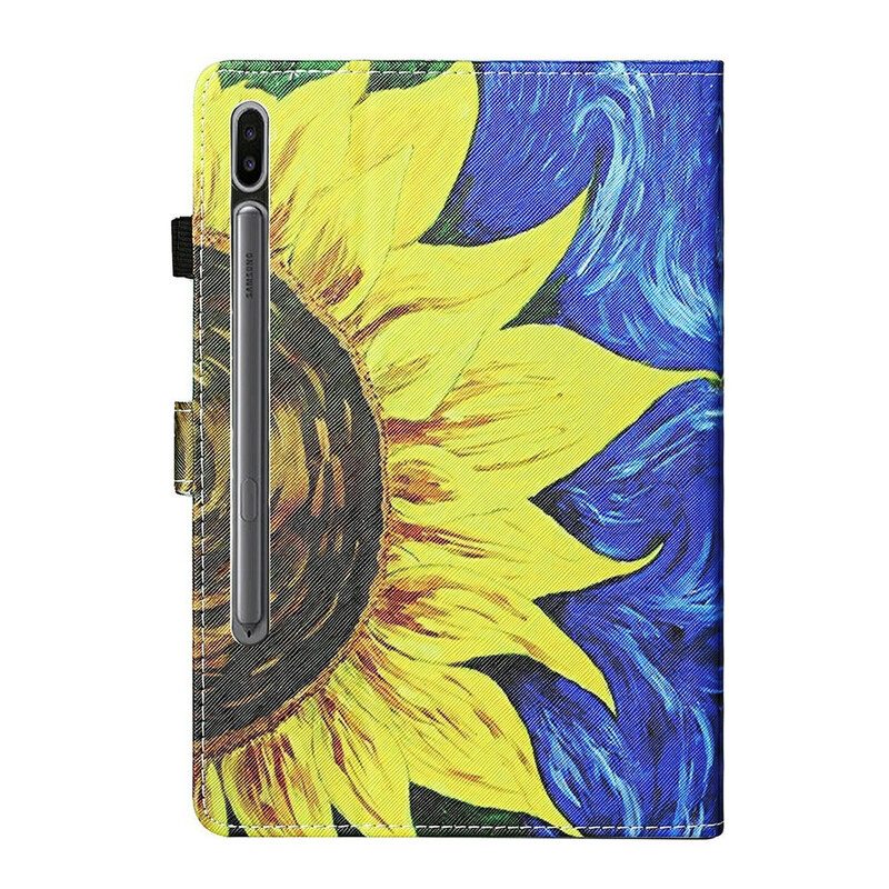 Custodia in pelle Samsung Galaxy Tab S8 / Tab S7 Girasole Dipinto