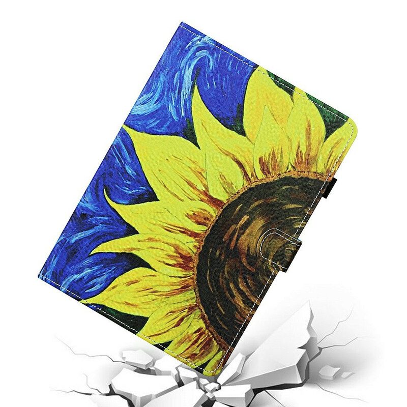 Custodia in pelle Samsung Galaxy Tab S8 / Tab S7 Girasole Dipinto