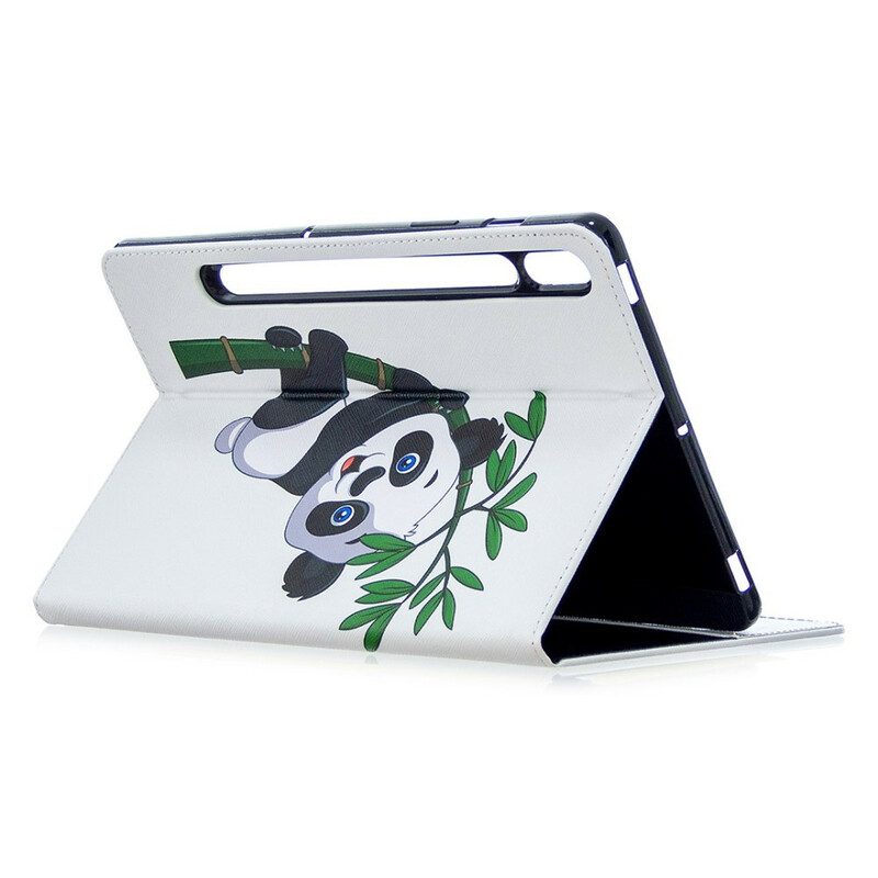 Custodia in pelle Samsung Galaxy Tab S8 / Tab S7 Motivo Con Stampa Panda