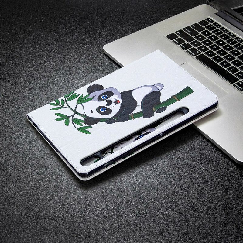 Custodia in pelle Samsung Galaxy Tab S8 / Tab S7 Motivo Con Stampa Panda