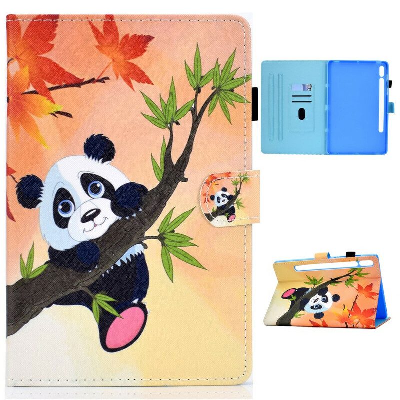 Custodia in pelle Samsung Galaxy Tab S8 / Tab S7 Panda Carino