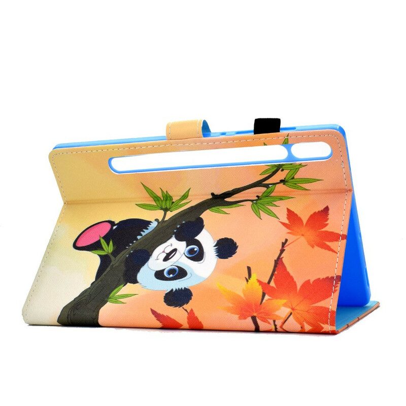 Custodia in pelle Samsung Galaxy Tab S8 / Tab S7 Panda Carino