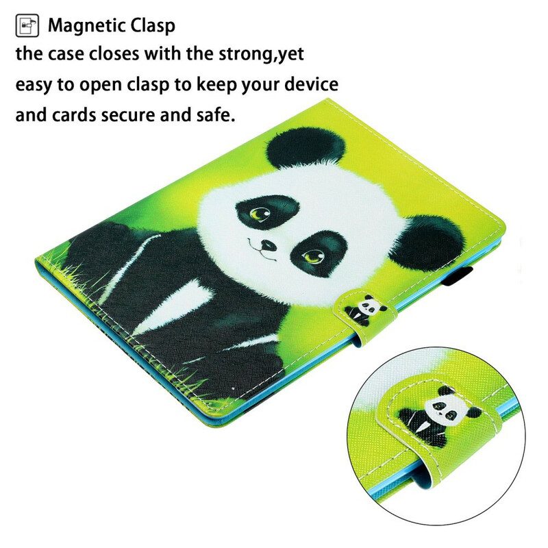 Custodia in pelle Samsung Galaxy Tab S8 / Tab S7 Panda Carino