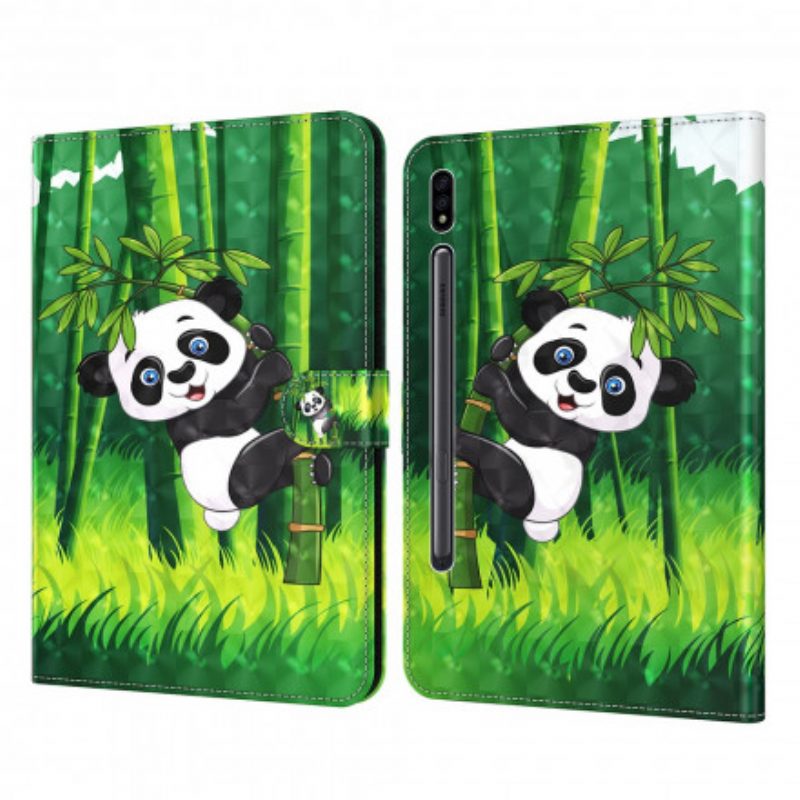 Custodia in pelle Samsung Galaxy Tab S8 / Tab S7 Panda In Ecopelle