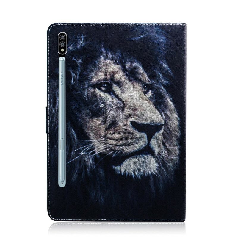 Custodia in pelle Samsung Galaxy Tab S8 / Tab S7 Testa Di Leone