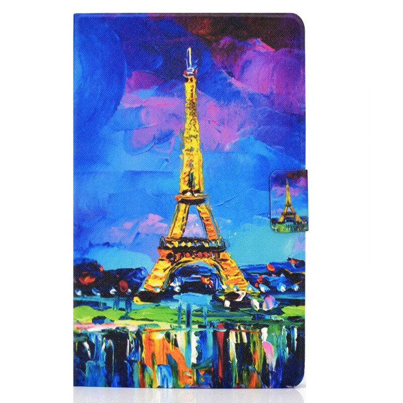 Custodia in pelle Samsung Galaxy Tab S8 / Tab S7 Torre Eiffel