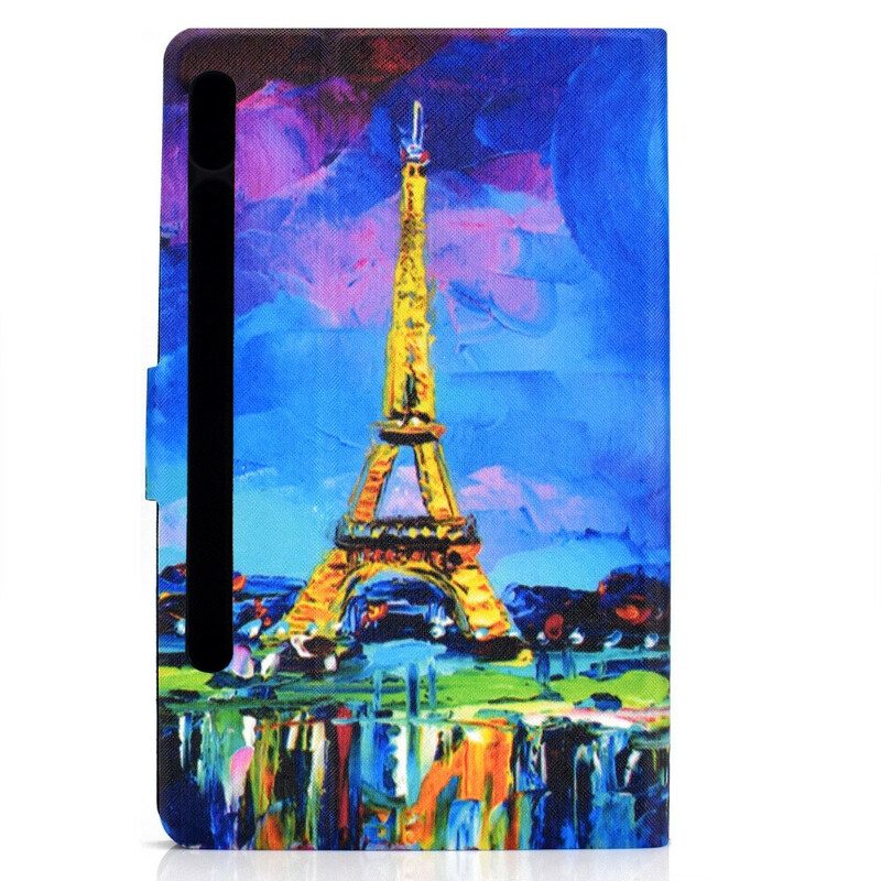 Custodia in pelle Samsung Galaxy Tab S8 / Tab S7 Torre Eiffel