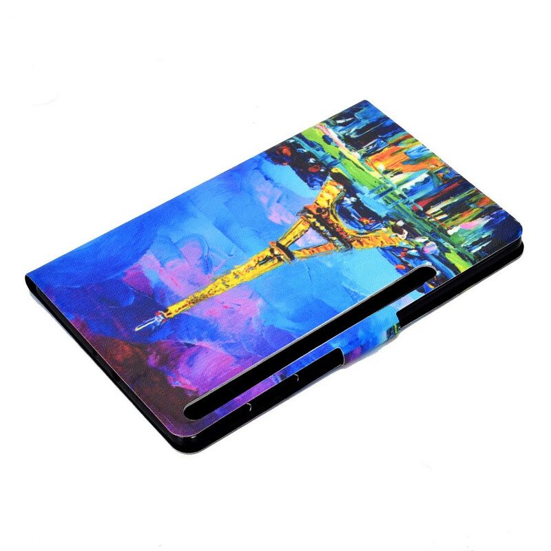 Custodia in pelle Samsung Galaxy Tab S8 / Tab S7 Torre Eiffel