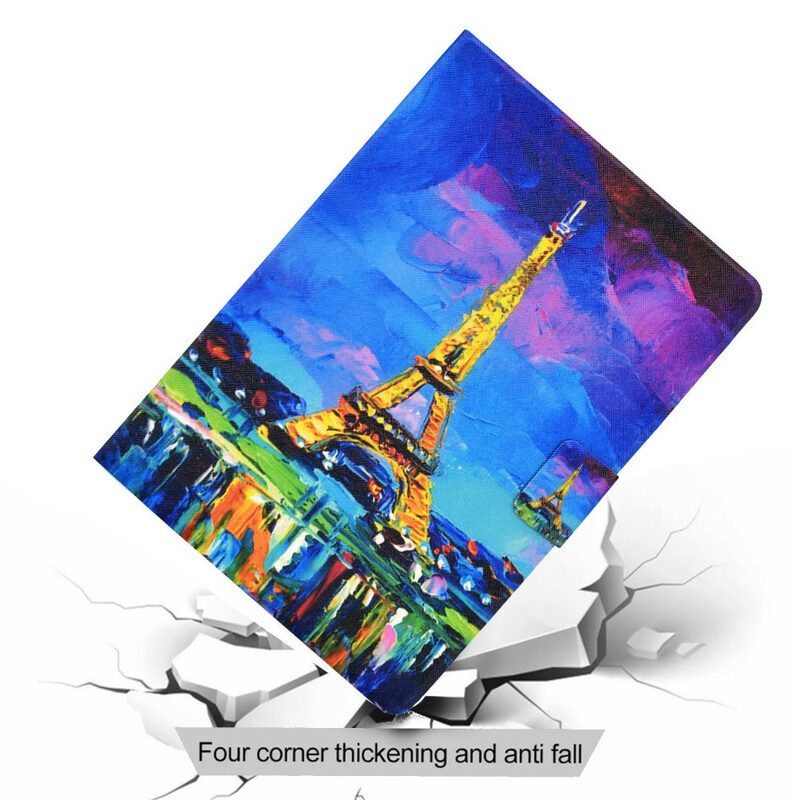 Custodia in pelle Samsung Galaxy Tab S8 / Tab S7 Torre Eiffel