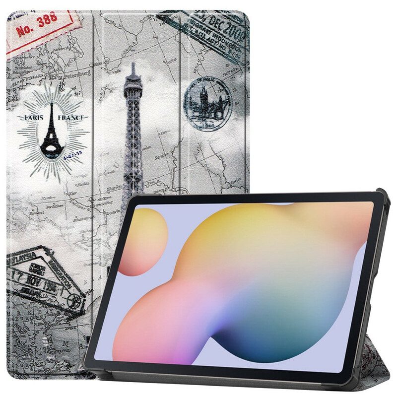 Custodia Samsung Galaxy Tab S8 / Tab S7 Porta Stilo Torre Eiffel