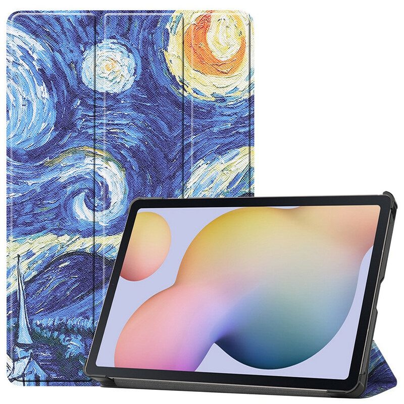 Custodia Samsung Galaxy Tab S8 / Tab S7 Portapenne Notte Stellata