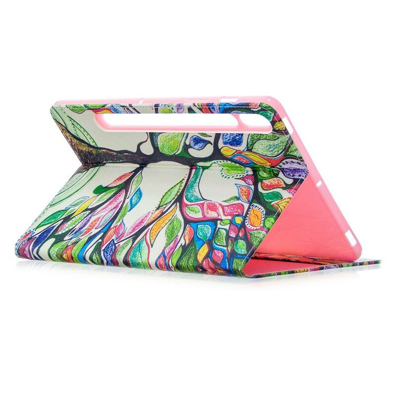 Folio Cover Samsung Galaxy Tab S8 / Tab S7 Albero Colorato