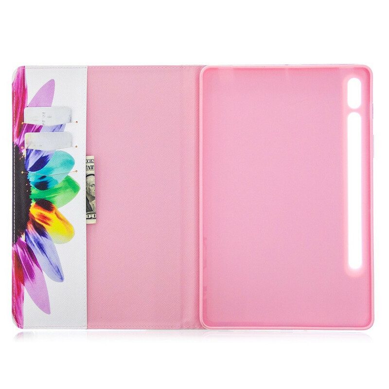 Folio Cover Samsung Galaxy Tab S8 / Tab S7 Fiore Dell'acquerello