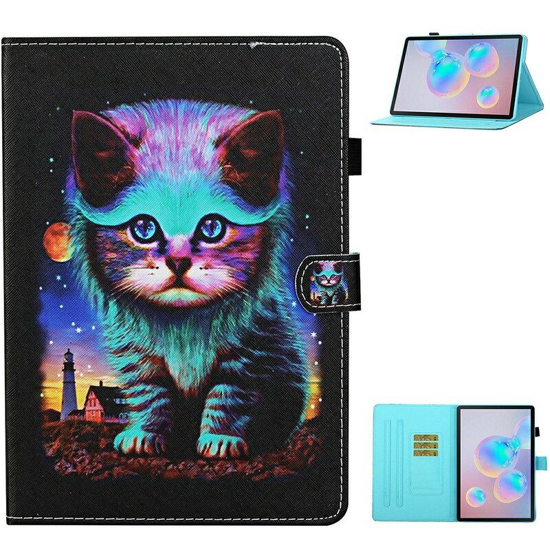 Folio Cover Samsung Galaxy Tab S8 / Tab S7 Gatto Elettrico