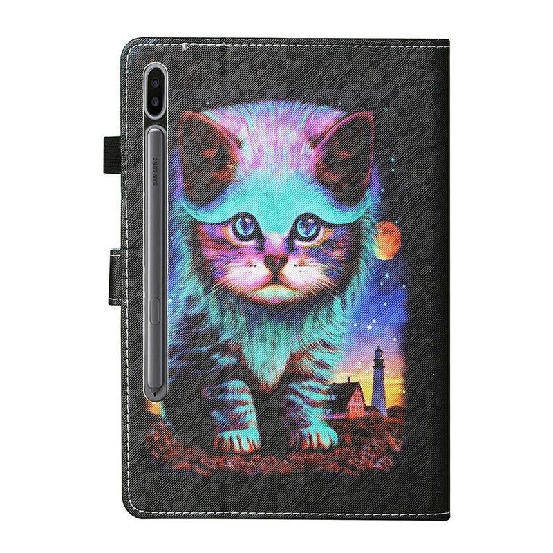 Folio Cover Samsung Galaxy Tab S8 / Tab S7 Gatto Elettrico