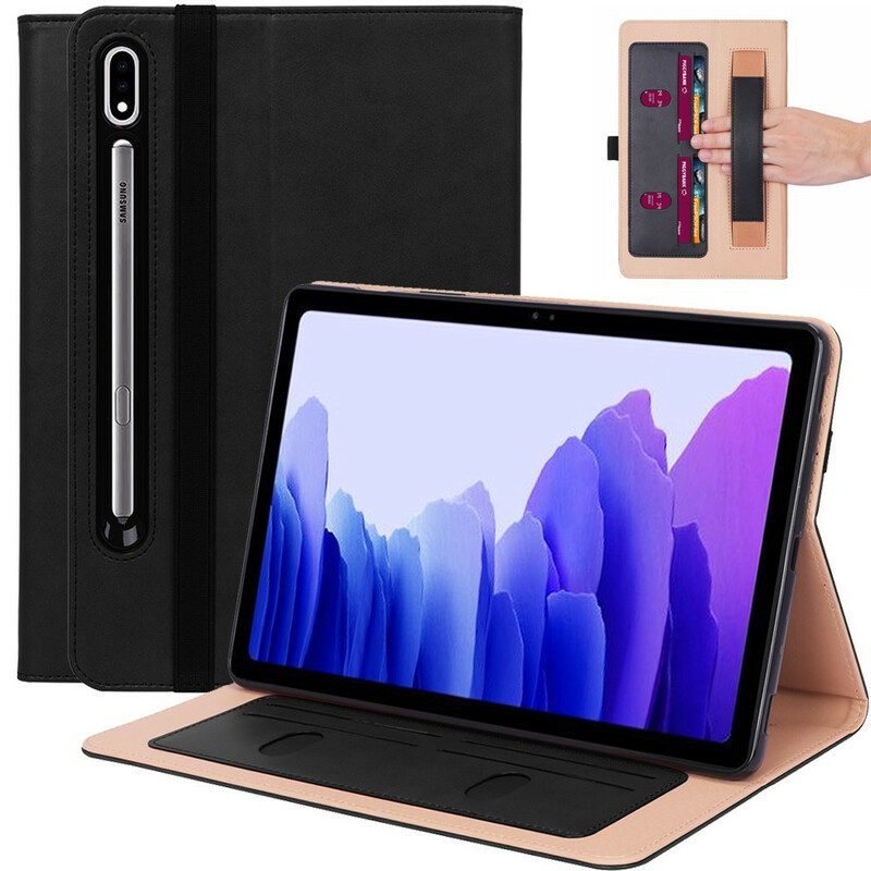 Folio Cover Samsung Galaxy Tab S8 / Tab S7 Stile In Pelle Con Cinturino