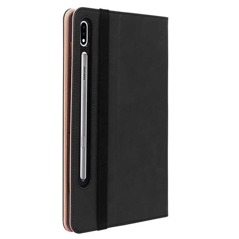 Folio Cover Samsung Galaxy Tab S8 / Tab S7 Stile In Pelle Con Cinturino