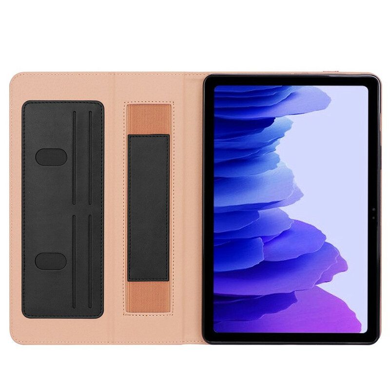 Folio Cover Samsung Galaxy Tab S8 / Tab S7 Stile In Pelle Con Cinturino