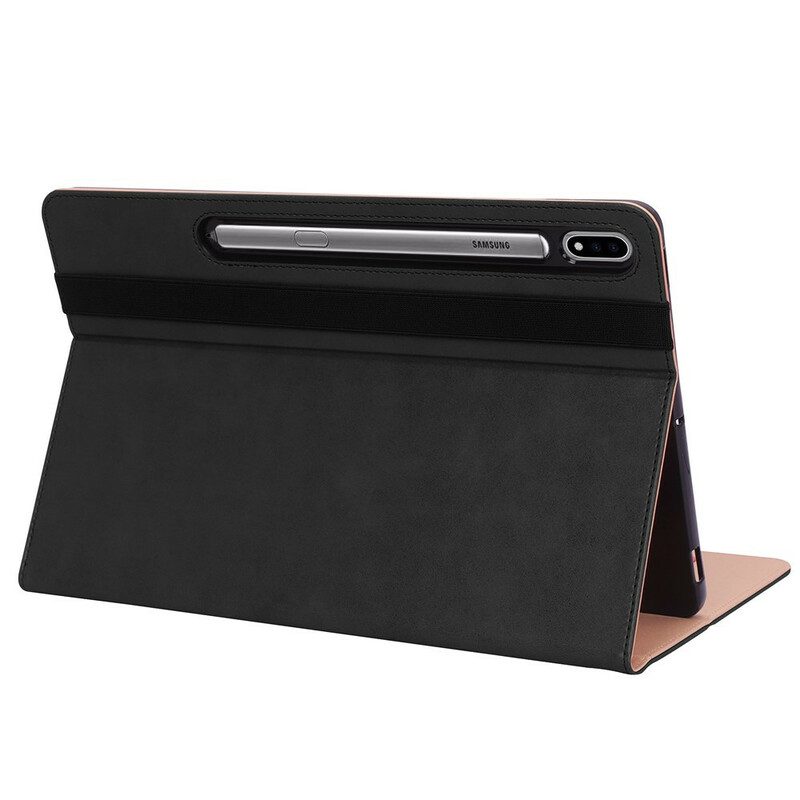 Folio Cover Samsung Galaxy Tab S8 / Tab S7 Stile In Pelle Con Cinturino