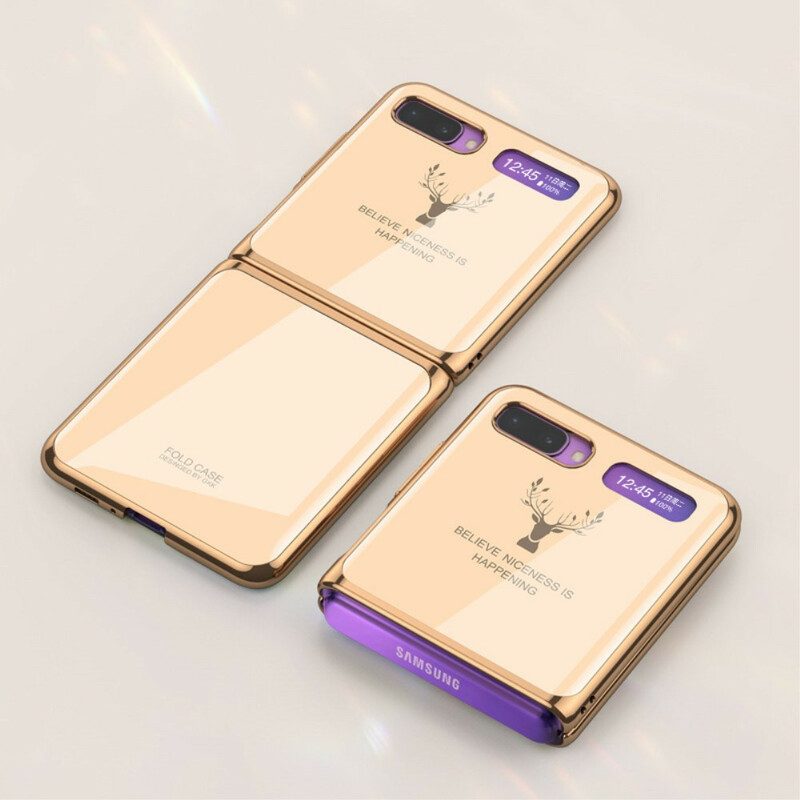 Folio Cover Samsung Galaxy Z Flip Custodia in pelle Style Believe Niceness Gkk