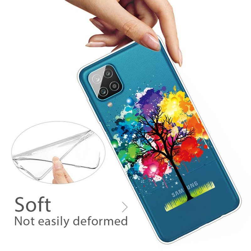 Cover Samsung Galaxy M12 / A12 Albero Dell'acquerello Senza Soluzione Di Continuità