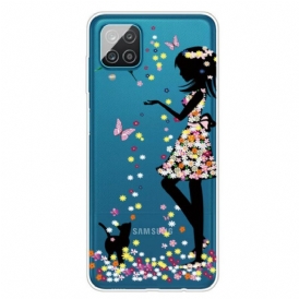 Cover Samsung Galaxy M12 / A12 Bella Testa Di Fiore