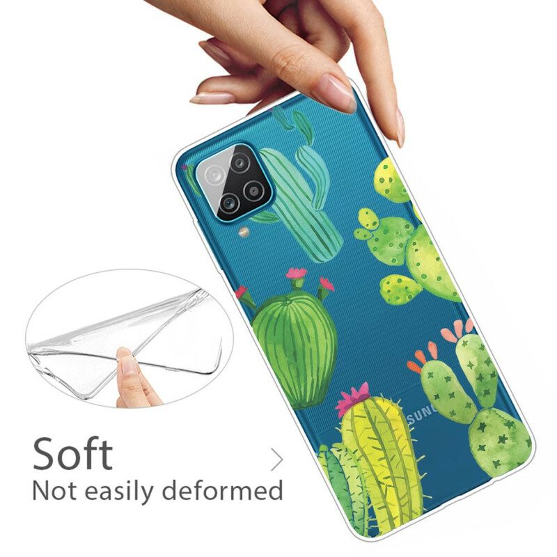 Cover Samsung Galaxy M12 / A12 Cactus Dell'acquerello