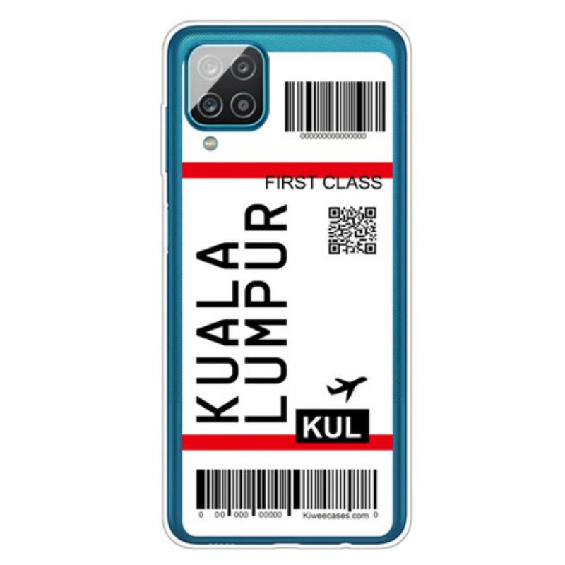 Cover Samsung Galaxy M12 / A12 Carta D'imbarco Per Kuala Lumpur