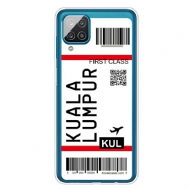 Cover Samsung Galaxy M12 / A12 Carta D'imbarco Per Kuala Lumpur