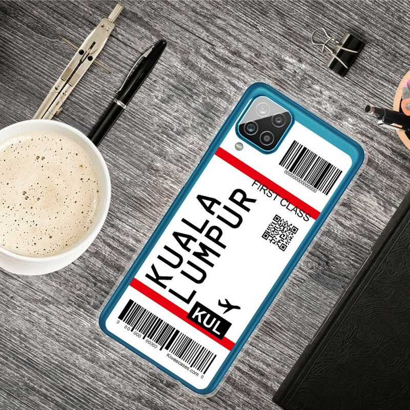 Cover Samsung Galaxy M12 / A12 Carta D'imbarco Per Kuala Lumpur