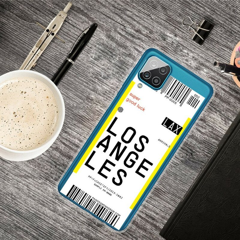 Cover Samsung Galaxy M12 / A12 Carta D'imbarco Per Los Angeles