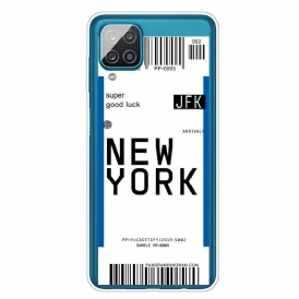 Cover Samsung Galaxy M12 / A12 Carta D'imbarco Per New York