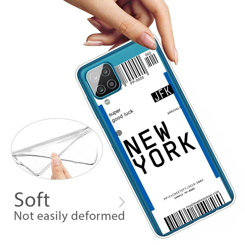 Cover Samsung Galaxy M12 / A12 Carta D'imbarco Per New York