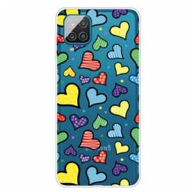 Cover Samsung Galaxy M12 / A12 Cuori Multicolori