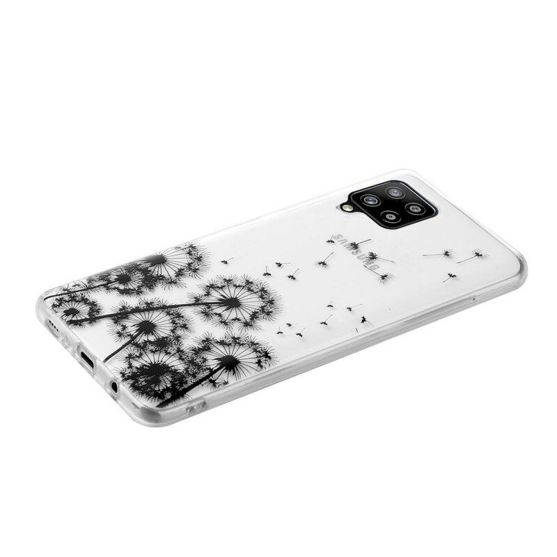 Cover Samsung Galaxy M12 / A12 Denti Di Leone Neri Senza Cuciture