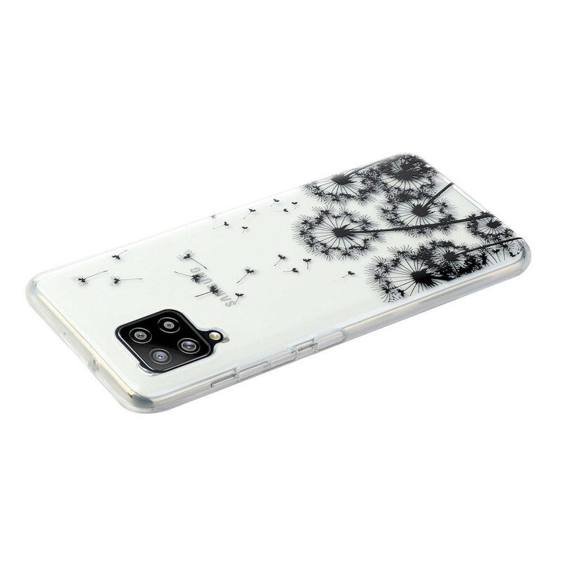 Cover Samsung Galaxy M12 / A12 Denti Di Leone Neri Senza Cuciture