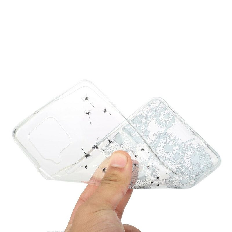 Cover Samsung Galaxy M12 / A12 Denti Di Leone Neri Senza Cuciture