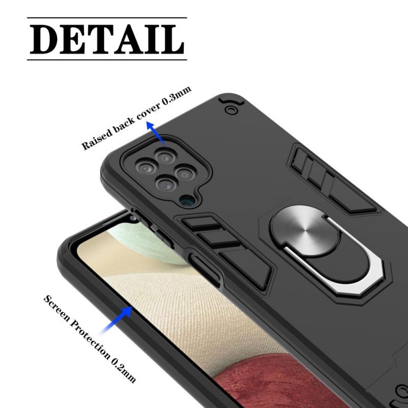 Cover Samsung Galaxy M12 / A12 Design Con Staffa Ad Anello