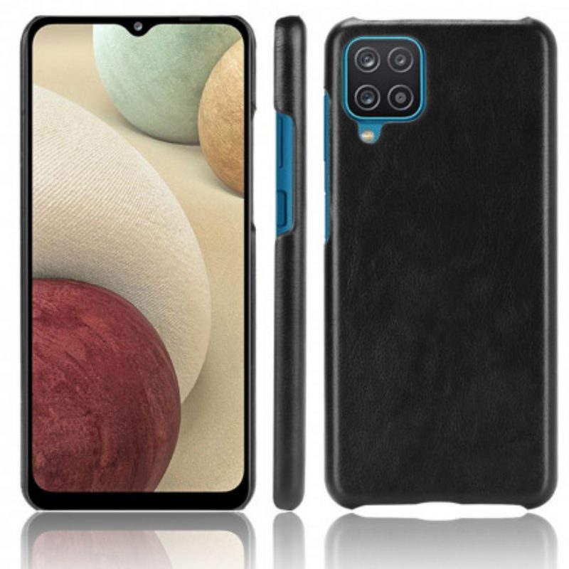 Cover Samsung Galaxy M12 / A12 Effetto Pelle Litchi