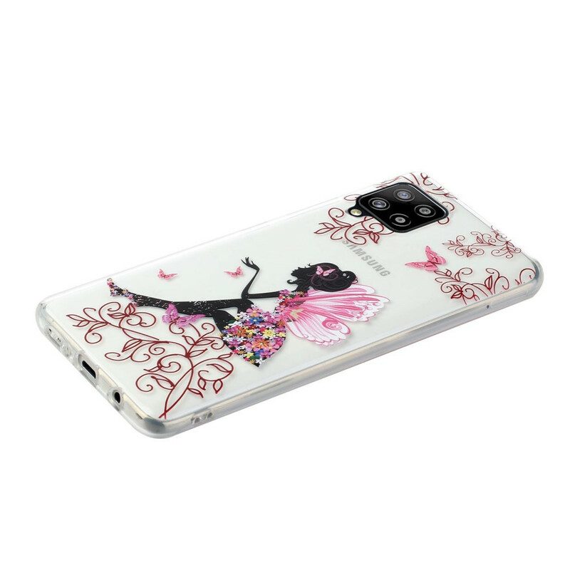 Cover Samsung Galaxy M12 / A12 Fata Dei Fiori Trasparente