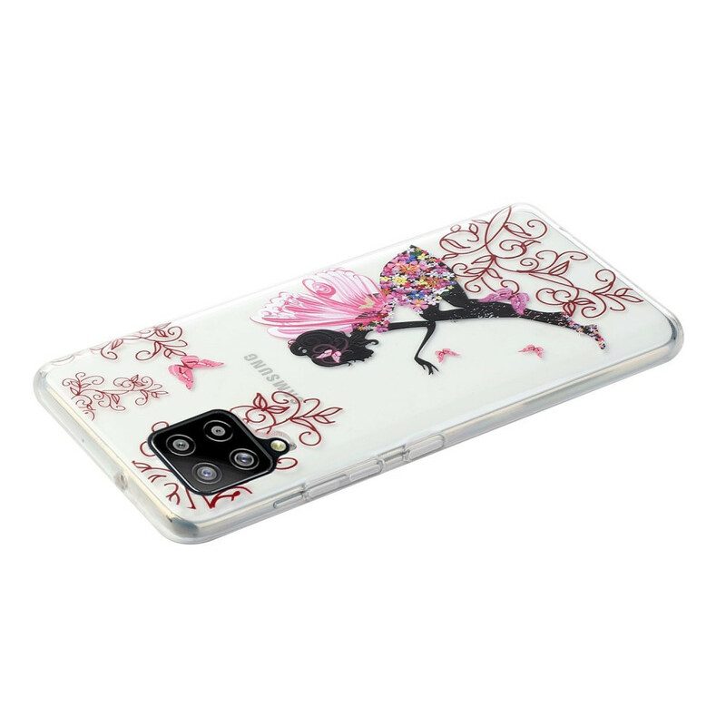 Cover Samsung Galaxy M12 / A12 Fata Dei Fiori Trasparente