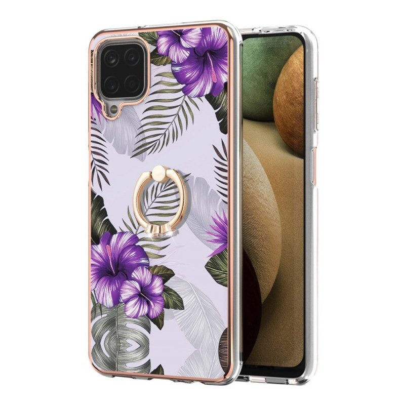 Cover Samsung Galaxy M12 / A12 Fiori Ad Anello