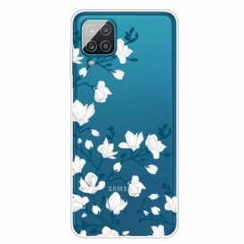 Cover Samsung Galaxy M12 / A12 Fiori Bianchi