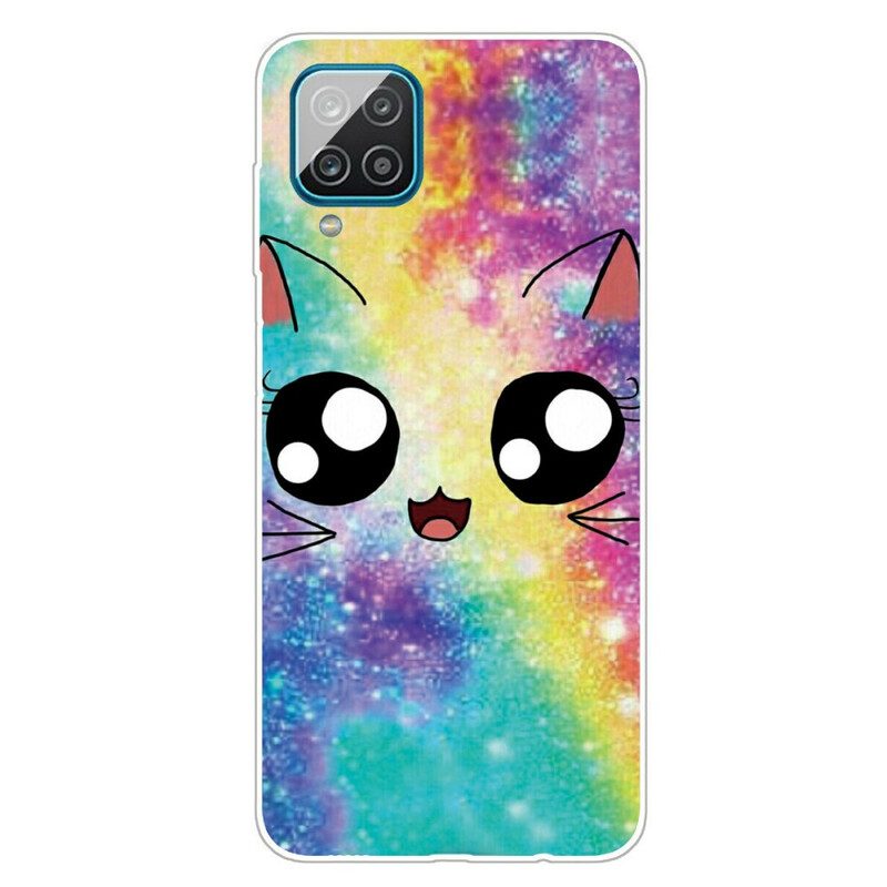 Cover Samsung Galaxy M12 / A12 Gatto Dei Cartoni Animati