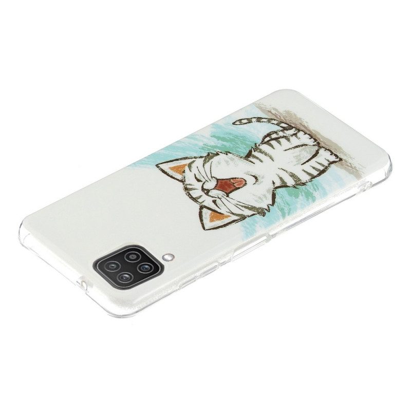 Cover Samsung Galaxy M12 / A12 Gatto Fluorescente