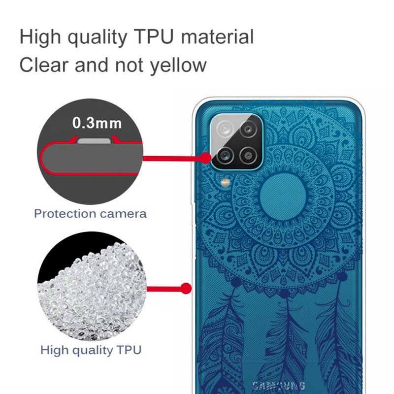 Cover Samsung Galaxy M12 / A12 Mandala A Fiore Singolo