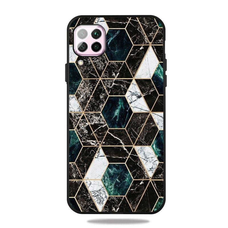 Cover Samsung Galaxy M12 / A12 Marmo Geometria Colorata