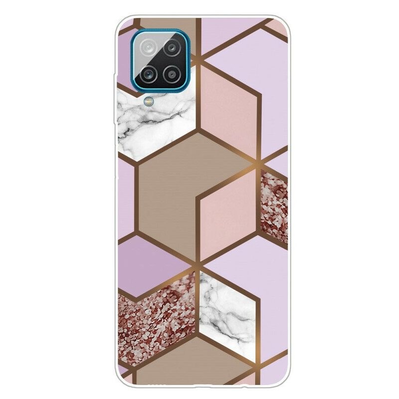 Cover Samsung Galaxy M12 / A12 Marmo Geometrico