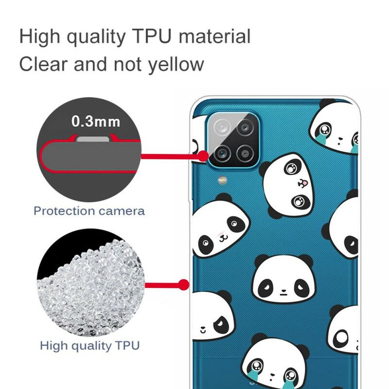 Cover Samsung Galaxy M12 / A12 Panda Sentimentali Senza Soluzione Di Continuità